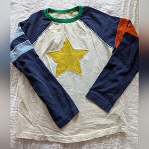 Boden Boys Applique Ringer Long Sleeve EUC